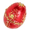 Egg Style Jewelry Trinket Box Zinc Alloy Hand Painted Enameled