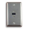 Single Gang HDMI Stainless Steel Wall Plate