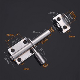 Xiciki Pack of 2 Stainless Steel Door Latch - Compact Deadbolt Locks for Doors, Bolt Latches and Sliding Latches with Screws - Ideal for Bathrooms, Sheds and Bedrooms (Including Screws)