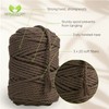 MeriWoolArt® Macrame Yarn 4 mm 75 m Brown, Cotton Yarn