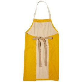 Techno Prime 67101 Apron, Fashionable Storage, Approx. 31.5 x 31.5 inches (80 x 80 cm), Potato, Yellow
