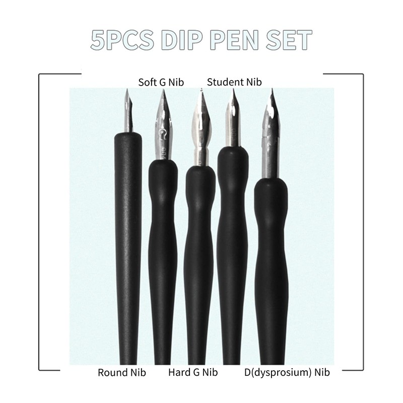 Plumillas de Dibujo Manga, Herramienta de Dibujo Cómico, 2 Soportes