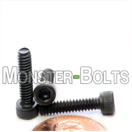 MonsterBolts - #6-32 x 5/8" Socket Head Screws, ASTM A574, Alloy Steel, Black Oxide, 100 Pack