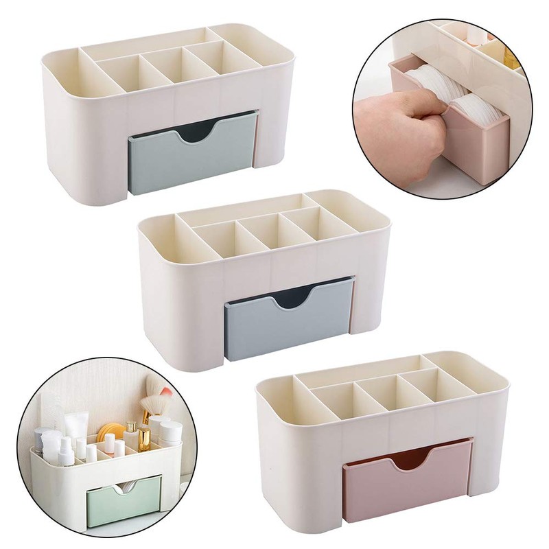 TopHomer Desktop Cosmetics Storage Box, Multifunctional Makeup Organizer Drawers Skincare