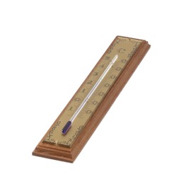 Lantelme Wooden Thermometer Made of Oak, Temperature -15 °C to 50 °C Analogue, 27 cm Long, Wooden Thermometer for Indoor Room, Easy to Read, Decorative, Indoor Thermometer, Room Thermometer (Brown 27