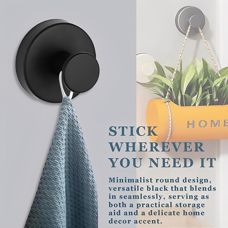 Canvas Trend Suction Cup Hooks,Stainless Steel Wreath Door Hanger Towel