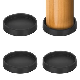 Rubber Castor Cups 2.5 IN, 4 PCS Furniture Coasters, Anti-slip Carpet Protector Cups, Furniture Pads Floor Protectors, Caster Cups, Sofa Feet Protectors for Wooden Floors - Prevents Scratches