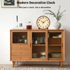 Maxspace Wooden Table Clock,8in Silent Non-Ticking Desk Clock,Battery Operated Desktop
