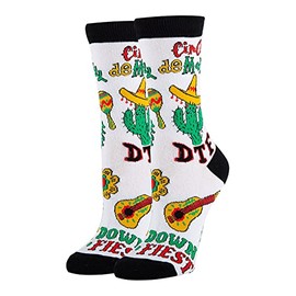ooohyeah Women’s Humor Novelty Crew Socks, Crazy Funny Cotton Dress Socks Gift - DT Fiesta!