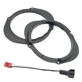 ATFOEEN Speaker Adapter w/Harness 6.5" 2-Pair Fit for F150 F250 F350 Explorer & More; Black ABS & Brass; Car Speaker Mounting Spacer Bracket Kit