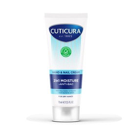 CUTICURA Hand & Nail 2 in 1 Antibac Moisture Cream 75ml, Anti Bacterial, Smoothing, Soothing & Moisturising Protection for Hands