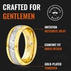 Men's Tungsten Carbide Wedding Band With Meteorite Inlay - Premium