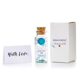 Kseniya Revta Anniversary Present for Him or Her – Romantic Christmas & Love Gift for Boyfriend, Girlfriend, Wife or Husband ((02) World - You Are My World, In Craft Gift Box)