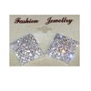 Large Square Diamante Earrings Sparkly Crystal Rhinestone Earrings For Her