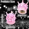 MEAJOO 4PCS Crown Bling Tire Stem Valve Caps, Crystal Diamond