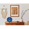 White Anchor Wall Clock Battery Operated Nautical Vintage Wood Blue