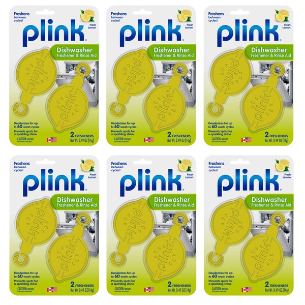 Plink PRA12T Dishwasher Freshener & Rinse Aid, 12 Fresheners, 2 Count (Pack of 6)