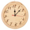 Wood Sauna Clock Large Numbers Elegant Design Decorative Ornament for