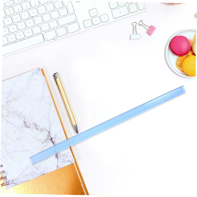 LALAFINA 20Pcs Transparent Binding Bars for Report Covers Strong Hold