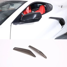e-power-auto-Trim Rearview Side Mirror Turn Signal Light Trim For Corvette C8 2020-2025 Blackened