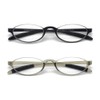 Mcoorn Retro Design Flexible Reading Glasses Lightweight (Elastic Plastic) Reader,Half
