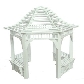 Dollhouse Miniature 1:12 Scale White Gazebo #T5368