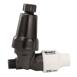 SPW Hunter HFR-075-25 3/4" Filter Kit 150 Mesh Stainless Steel Filter 25 PSI Pressure Regulator for Micro/Drip Irrigation HFR07525