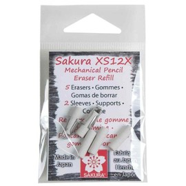 Sakura 5 Refill Erasers with 2 Eraser Holders for XS Series Pencils 50249