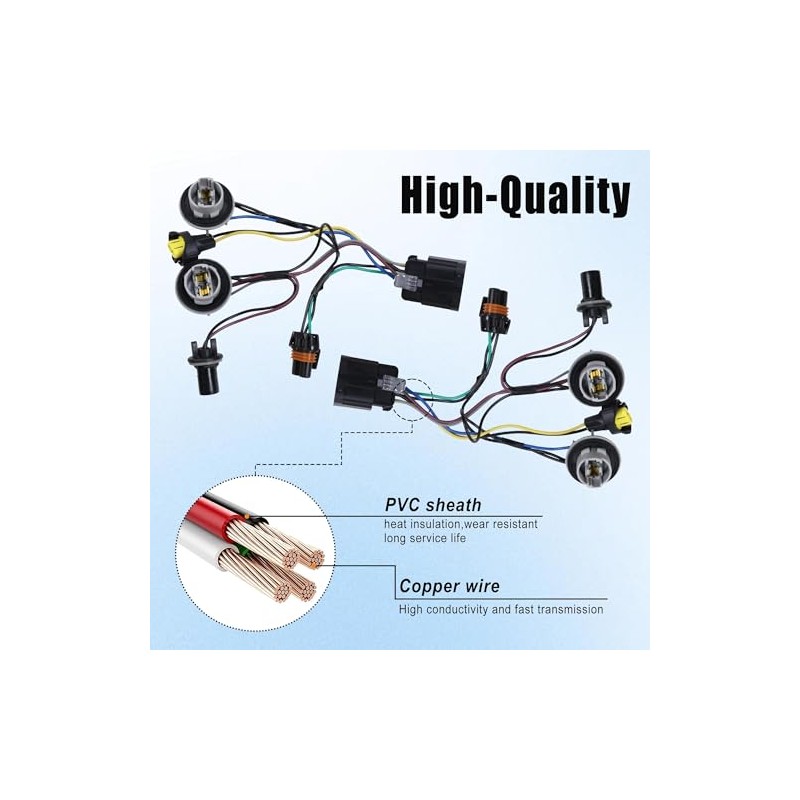 2 arnés de cableado para faros delanteros compatibles con Chevy