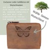 FFelsenfest Wallet with Desired Name Butterfly Motif, brown, coin purse