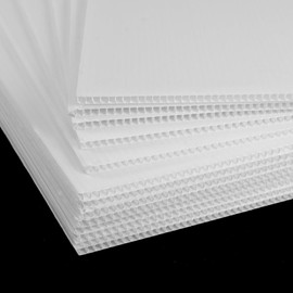HAKZEON 20 Pack 17 x 13 Inches 3/16 Inches Thick White Corrugated Plastic Sheets, Blank Signs Board Replacement Sign Panels for Yards, Offices, Schools, Garage, Shops