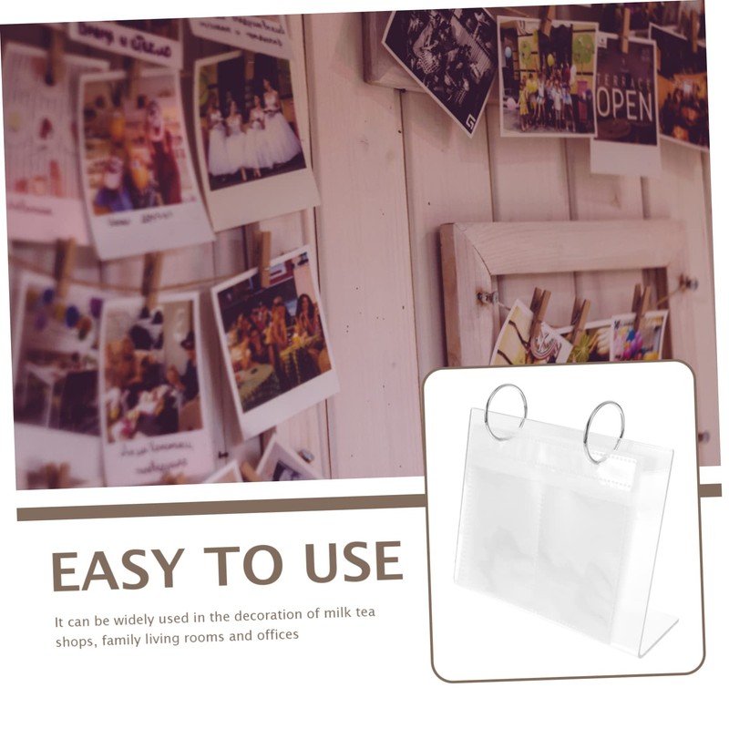 STOBOK Acrylic Picture Album Mini Photo Album Vertical Display Stand
