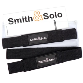 Smith & Solo Lifting Straps - Strength Training Women and Men, Lifting Straps, Grip Aids for Strength Sports, Gym and Bodybuilding, Fitness Accessories, Grip Aid (Black)