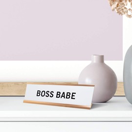 Boss Babe Nameplate Desk Sign