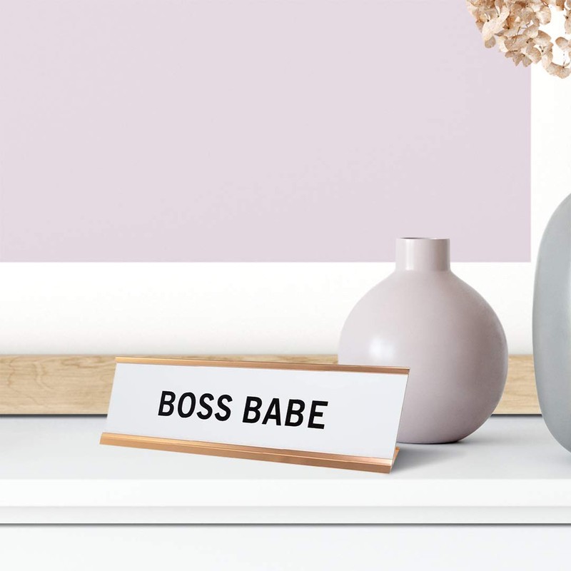 Boss Babe Nameplate Desk Sign