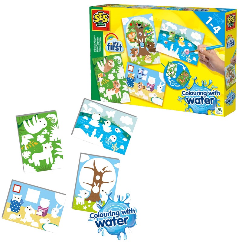 SES Creative 14456 Painting with Water Hidden Animals Colourful