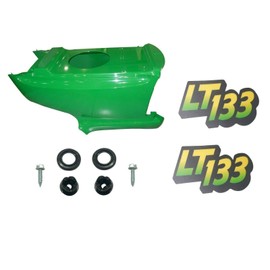 NewLower Hood & Set of 2 Decals Replaces AM131759 AM122875 Compatible with JohnDeere LT133