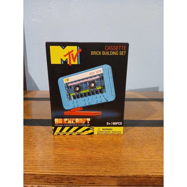 Brickcraft MTV Cassette Brick Building Set 96 Pieces Retro Colors
