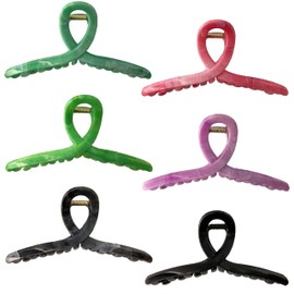 MaryLavender Hair Claw Clips Non-Slip Large Claw Hair Clip for Women and Girls, Strong Hold Banana Hair Clips Jaw Clips for women 6 pcs