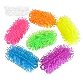 Rhode Island Novelty DOZEN 6" Puffer Ball Snakes Stress Relief Fidget Soft Spike Air Filled Loot Bag