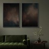 SIGNFORD Framed Canvas Print Wall Art Set Moody Dark Abstract