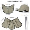 GADIEMKENSD Foldable Fishing Sun Hat with Neck Flap Face Cover