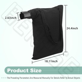 BERPSE 5140125-95 Leaf Blower Vacuum Shoulder Bag Replaces 5140117-99, for Black & Decker 3-in-1 Electric Leaf Blower, Fits Model BV2900 BV3100