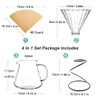 Pour Over Coffee Maker Set – Includes Glass Coffee Dripper,