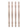 Mxfans 4 Pieces Unfinished Wood Natural Cutout Wooden Spindle 27.5cm