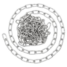 Mormchlots 304 Stainless Steel Chain, Heavy Duty Chain, Hanging Chain, for Guardrail Chains, Hanging sandbags, Anti-Theft Chains (Length:4m / 13.1feet, Thickness:5mm / 0.2inch)