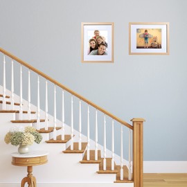 FrameWorks 11x14 mat to 8x10 Classic Wooden Picture Frames With Tempered Glass | Natural Oak | 2-Pack