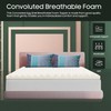 Mattress Solution 2-inch Convoluted Egg Shell Breathable Foam Topper, Adds