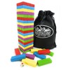 Matty's Mix-Up 60pc Large Colorful Wooden Tumble Tower Deluxe Stacking