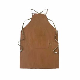 OLSON DEEPAK Cowhide Leather Work Apron with Pockets for Blacksmith,Grilling,Woodworking,Workshop,Machinist,Welder Tools (Light Brown)